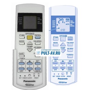 Пульт Panasonic A75C3177, A75C3006, для кондиционер Panasonic CS-XE9HKD