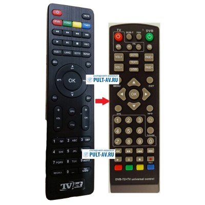 Пульт для DVB-T2 TVjet RE820HDT2 (РЭМО)