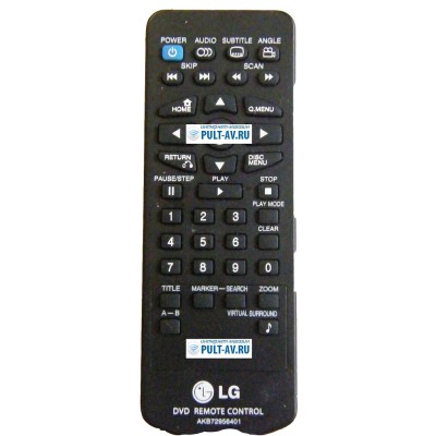 Пульт LG AKB72956401, для портативный DVD LG DP581B