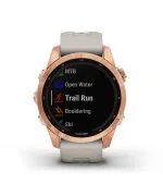 Умные часы Garmin Fenix 7s Solar 42 мм, серый с черным силиконовым ремешком черный — изображение 20