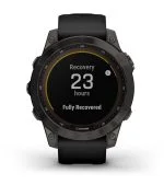 Умные часы Garmin Fenix 7s Solar 42 мм, серый с черным силиконовым ремешком черный — изображение 32