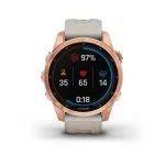 Умные часы Garmin Fenix 7S Solar 42 мм, цвета розовое золото с песочным силиконовым ремешком — изображение 9