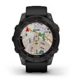 Умные часы Garmin Fenix 7s Solar 42 мм, серый с черным силиконовым ремешком черный — изображение 34