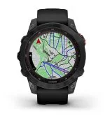 Умные часы Garmin Fenix 7s Solar 42 мм, серый с черным силиконовым ремешком черный — изображение 38