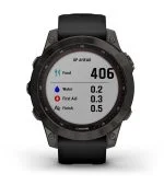 Умные часы Garmin Fenix 7s Solar 42 мм, серый с черным силиконовым ремешком черный — изображение 40