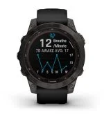 Умные часы Garmin Fenix 7s Solar 42 мм, серый с черным силиконовым ремешком черный — изображение 48
