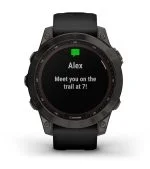 Умные часы Garmin Fenix 7s Solar 42 мм, серый с черным силиконовым ремешком черный — изображение 52