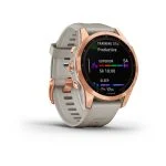 Умные часы Garmin Fenix 7S Solar 42 мм, цвета розовое золото с песочным силиконовым ремешком — изображение 7