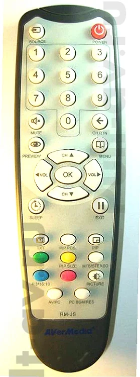 Пульт AVERMEDIA RM-KB (RM-JS), для TV-тюнер AVerTV DVI Box 1080i, Box9 plus