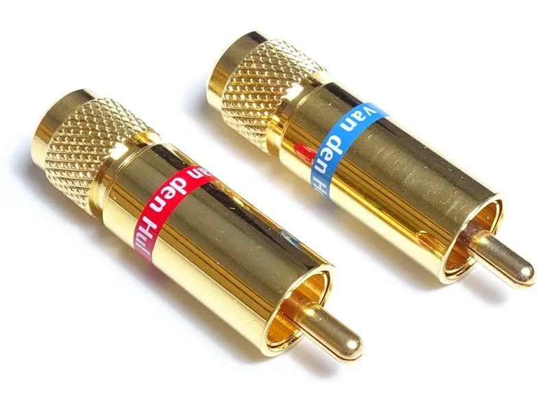 Разъем RCA Van den Hul C-4.0Цвет золотой. Синяя маркировка