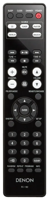 Пульт DENON RC-1162, для микро системы DENON RCD-M39
