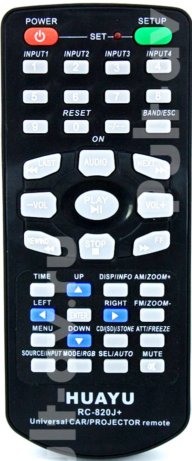 HUAYU RC-820J+B Universal CAR/PROJECTOR Remote