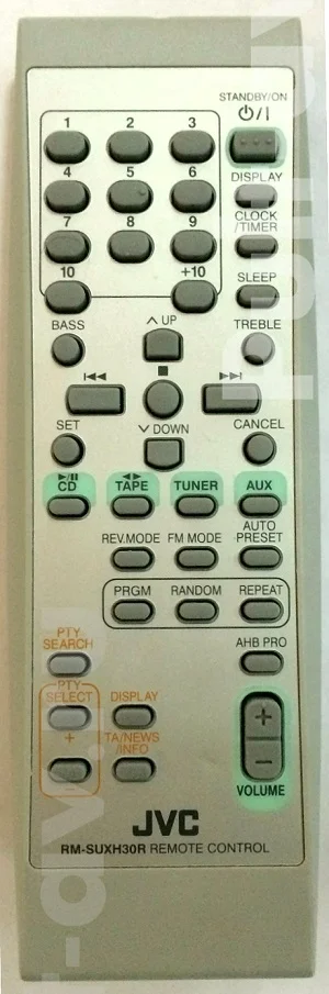 JVC RMSUXH30U, пульт для микро музыкальный центр JVC UX-H30U, UX-H33U, UX-H35U