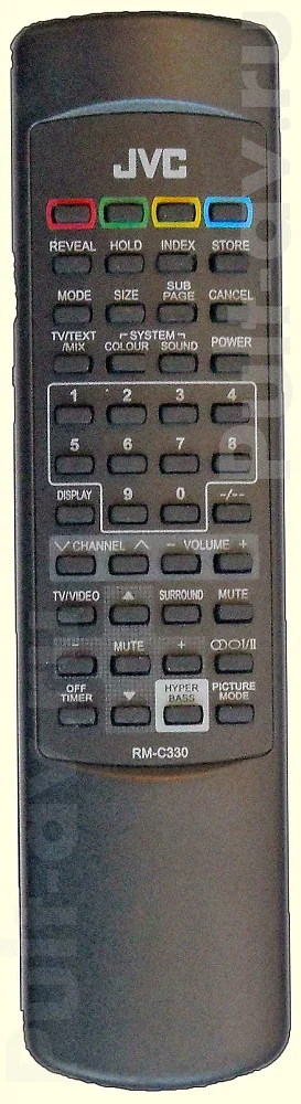 JVC RM-C330, пульт для телевизор JVC AV-1430TEE, AV-2130TEE