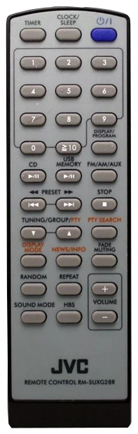 Пульт JVC RM-SUXG28R, музыкальный центр JVC UX-G28