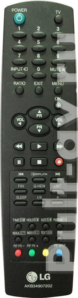 Пульт LG AKB34907202, для плазменный телевизор LG 32PC50