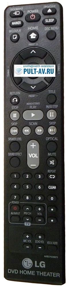 Оригинальный пульт LG AKB37026872, для домашний кинотеатр LG DH7620T