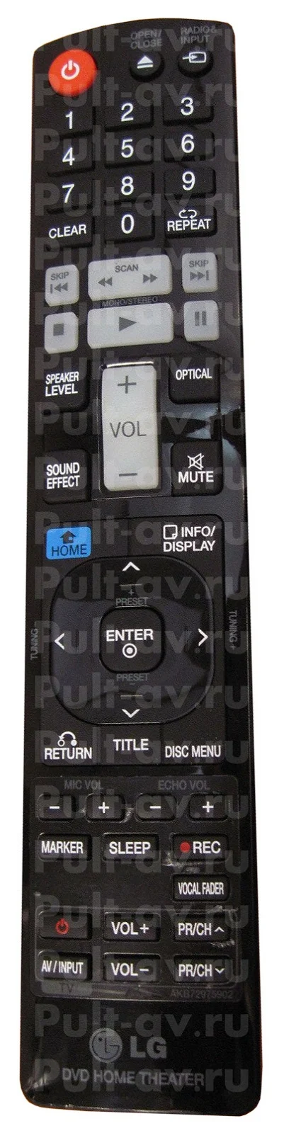 Оригинальный пульт LG AKB72975902, для домашний кинотеатр LG HLT55W