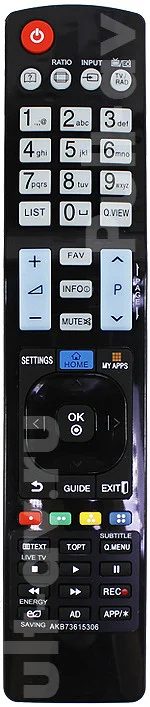 Не оригинальный пульт LG AKB73615306, для телевизор LG 42LS570T