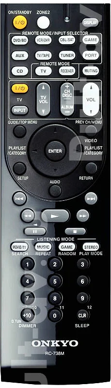Оригинальный пульт ONKYO RC-737M (RC-738M), для AV-ресивер ONKYO TX-SR607
