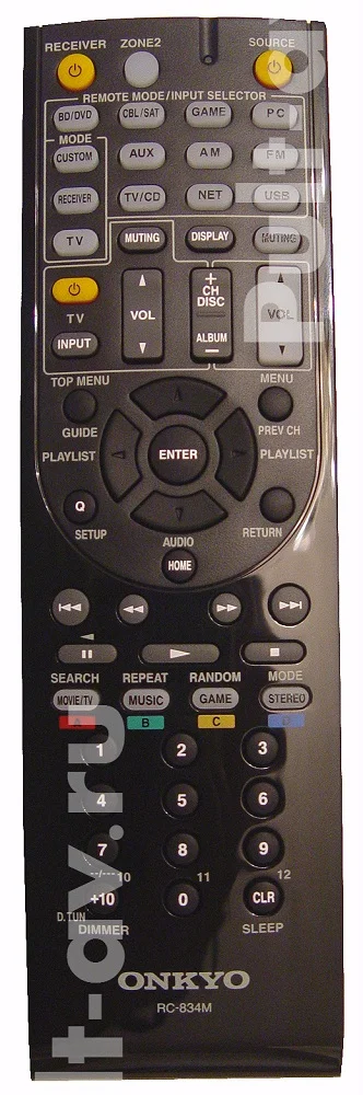 Пульт ONKYO RC-834M, для AV-ресивер ONKYO TX-NR414