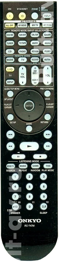 Пульт ONKYO RC-747M, для AV-ресивер ONKYO TX-NR3007, TX-NR5007