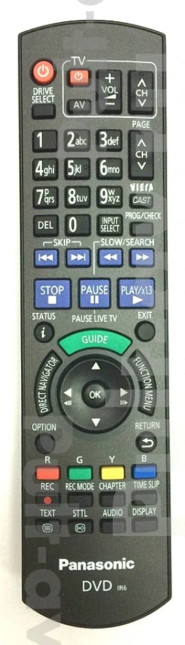 Пульт Panasonic N2QAYB000480, для HDD/DVD-рекордер Panasonic DMR-XW390