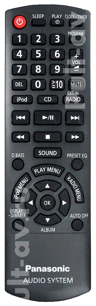 Пульт PANASONIC N2QAYB000640, для микро системы PANASONIC SC-HC25