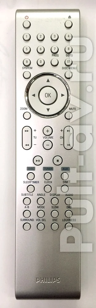 Оригинальный пульт Philips PRC502-01/02, для Philips DVD Micro Theatre MCD708
