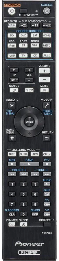 Пульт Pioneer AXD7723, для AV-ресивер Pioneer SC-LX89-S