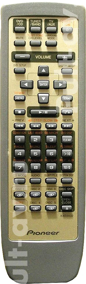 Пульт PIONEER XXD3033, для домашний кинотеатр PIONEER XV-HTD1, XV-HTD510