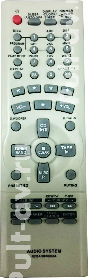 Не оригинальный пульт ДУ Panasonic N2QAHB000064, для музыкальный центр Panasonic SC-AK640