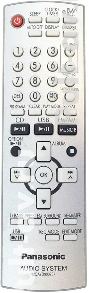 Оригинальный пульт Panasonic N2QAYB000257, для музыкальный центр Panasonic SC-PMX3