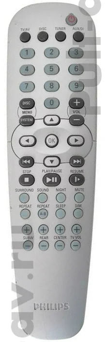 Пульт Philips RC19245012/01, 3139 238 04491, для домашний кинотеатр Philips LX3700D, LX3750
