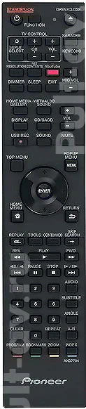 Пульт Pioneer AXD7702, AXD7704, для домашний кинотеатр Pioneer MCS-838
