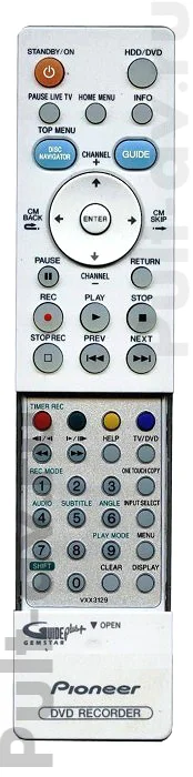 Пульт Pioneer VXX3129, VXX3092, для DVD/HDD рекордер Pioneer DVR-440H, DVR-540H