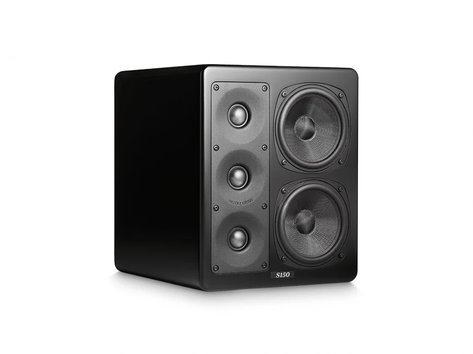 S150_black_Angle Мониторные акустические системы Miller & Kreisel® S150. Правый/Центр. Цвет: Матовый черный — изображение 1