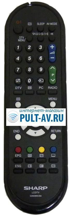Пульт SHARP GA608WJSA, для телевизор SHARP LC-32WD1RU