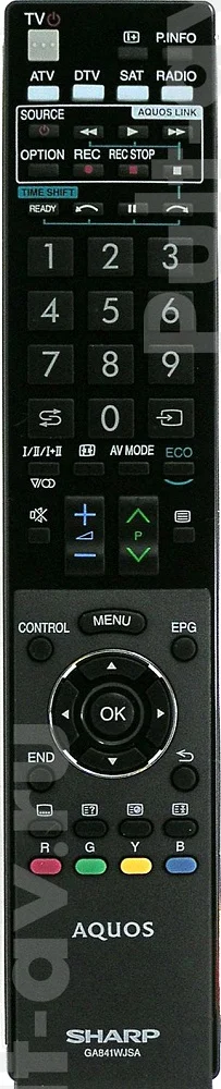 Пульт SHARP GA841WJSA, для телевизор SHARP LC-40LE820