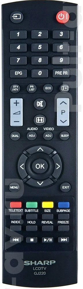 Пульт SHARP GJ220, для телевизор SHARP LC-32LE430RU-BK
