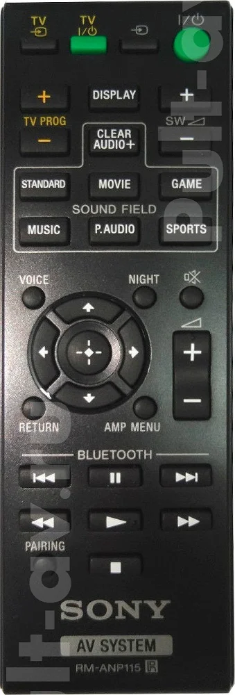 Купить пульт SONY RM-ANP115, для домашний кинотеатр SONY HT-CT370, SA-CT370, HT-CT770
