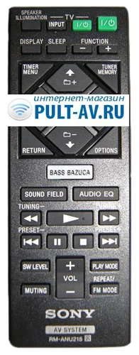 Оригинальный пульт SONY RM-ANU215, пульт для саундбар SONY HT-GT1