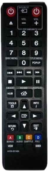 Не оригинальный пульт Samsung AK59-00148A, для 3D BluRay DVD-плеер Samsung BD-E5500, BD-E6000