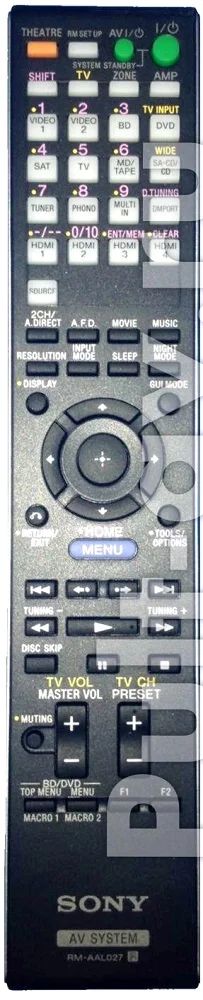 Пульт Sony RM-AAL027, для AV ресивер Sony STR-DA3500ES