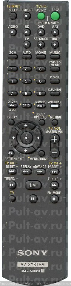 Оригинальный пульт SONY RM-AAU020, для AV-ресивер SONY STR-DG520