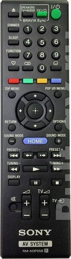 Пульт SONY RM-ADP058, для Bly-Ray домашний кинотеатр SONY BDVE280