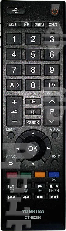 TOSHIBA CT-90386 пульт для телевизор TOSHIBA 32RL838G, 40RL838G