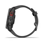 Умные часы Garmin Fenix 7s Solar 42 мм, серый с черным силиконовым ремешком черный — изображение 10
