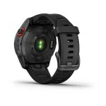 Умные часы Garmin Fenix 7s Solar 42 мм, серый с черным силиконовым ремешком черный — изображение 7