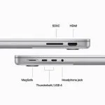 Ноутбук Apple MacBook Pro 14 2023, 14.2" (3024x1964) Retina XDR 120Гц/Apple M3/8ГБ LPDDR5/512ГБ SSD/M3 10-core GPU/MacOS/Блок питания EU, серебристый (MR7J3ZP/A) — изображение 3